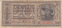 UKRAINE P.53 - 20 Karbowanez 1942 Fine