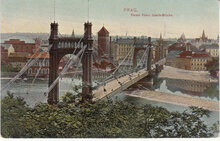 CZECH REPUBLIC Prag - Kaiser Franz Josefs-Brucke, mailed 1907 Vintage Postcard