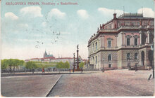 CZECH REPUBLIC Praha - Hradcany a Rudolfinum, mailed circa 1910 Vintage Postcard