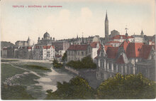 CZECH REPUBLIC Teplitz - Schonau mit Uherrstrasse, mailed 1909 Vintage Postcard