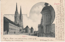 CROATIA Zagreb - Kaptol, mailed 1905 Vintage Postcard