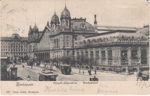 HUNGARY Budapest - Nyugati Palya-udvar Westbahnhof, mailed 1917 Vintage Postcard