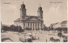 HUNGARY Debrecen - Ref. nagytemplom, mailed 1917 Vintage Postcard