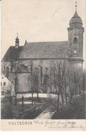 SILESIA Hultschin - Kirche, mailed circa 1909 Vintage Postcard