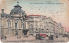 HUNGARY Budapest - Lipot-korut a vigszinhazzal, mailed 1918 Vintage Postcard