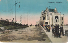 ROMANIA Constanta - Bulevardul, mailed 1914 Vintage Postcard