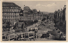 CZECH REPUBLIC Praha - Vaclavske Namesti, mailed c. 1910-1930 Vintage Postcard