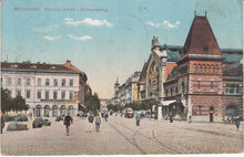 HUNGARY Budapest - Vamhaz korut Zollamtsring, mailed 1914 Vintage Postcard