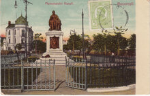 ROMANIA Bucuresti - Monumentul Roseti, mailed 1910 Vintage Postcard