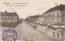 ROMANIA Timisoara - Bulev. Berthelot, mailed 1923 Vintage Postcard