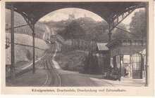 GERMANY Konigswinter - Drachenfels und Zahnradbahn, 1900-1920 Vintage Postcard