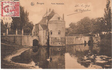 BELGIUM Bruges - Porte Marechale, mailed 1913 Vintage Postcard