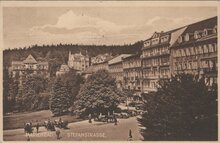 CZECHOSLOVAKIA Marienbad - Stefanstrasse, mailed 1937 Vintage Postcard