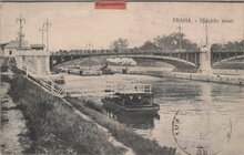 CZECHOSLOVAKIA Praha - Hlavkuv most, mailed 1913 Vintage Postcard