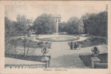 CZECHOSLOVAKIA Trutnov - Mestsky park, mailed 1927 Vintage Postcard