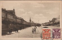 CZECHOSLOVAKIA Horice-Podkrkonosi - Namesti, mailed 1925 Vintage Postcard