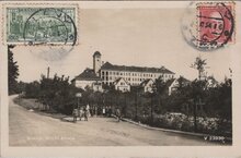 CZECHOSLOVAKIA Slany - Divol skola, mailed 1934 Vintage Postcard