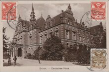 CZECHOSLOVAKIA Brunn - Deutsches Haus, mailed 1907 Vintage Postcard