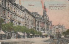 HUNGARY Budapest - Elisabeth-Ring mit New-York Palais, mailed 1911 Vintage Postcard