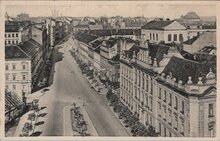 CZECHOSLOVAKIA Plzen - Jungmanova trida, mailed 1938 Vintage Postcard