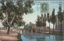 SPAIN Zaragozo - Canal Inperint, mailed 1915 Vintage Postcard