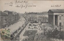 HUNGARY Budapest - Museumring, mailed 1907 Vintage Postcard