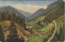 GERMANY Schwarzwald - Höllental bei der Ravenaschlucht, mailed 1909 Vintage Postcard