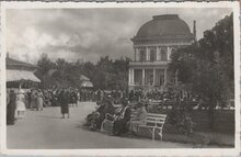 CZECHOSLOVAKIA Franzensbad - Morgenkonzert im Kurpark, mailed circa 1920-1940 Vintage Postcard