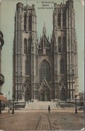 BELGIUM Bruxelles - Eglise Sainte Gudule, mailed 1908 Vintage Postcard