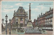 BELGIUM Bruxelles. Place de Brouckere, mailed 1906 Vintage Postcard