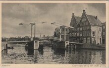 HAARLEM - Gravestene Brug met oude gevels