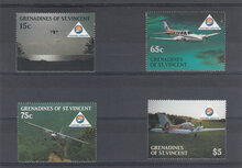 Grenadines of St. Vincent 1988. Mustique Airways SG 559-562 MNH