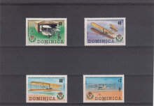 Dominica 1978. 75th Anniv of First Powered Flight SG 616-619 MNH