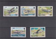 Isle of Man 1984. 50th Anniv of First Official Airmail SG 267-271 MNH