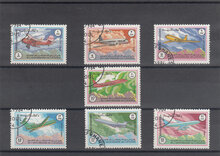 Afghanistan 1984. 40th Anniv of Ariana Airline SG 970-976 USED