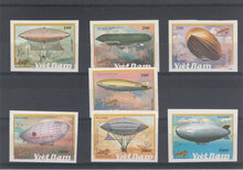 Vietnam 1990. Helvetia 90 International Stamp Exhibition, Geneva Airships SG 1430-1436 MNH