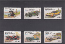 Maldives 1983. Classic Motor Cars SG 997-1002 MNH