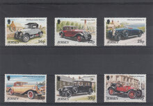 Jersey 1992. Vintage Cars SG 591-596 MNH