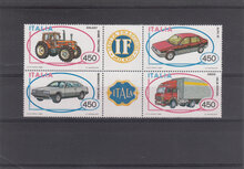 Italy 1984. Italian Motor Industry SG 1826-1829 MNH small crease on the right side