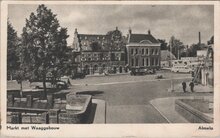 ALMELO - Markt met Waaggebouw