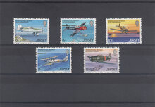 Jersey 1979. 25th Anniv International Air Rally SG 208-212 MNH