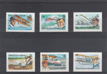 Turks & Caicos 1978. 75th Anniv of Powered Flight SG 502-507 MNH