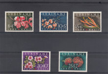 Suriname 1962. Red Cross Fund. Flowers SG 503-507 MH