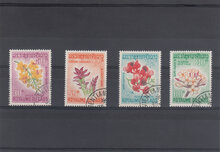 Laos 1967. Flowers SG 215-218 USED