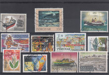 Faroe Islands lot of 11 stamps USED