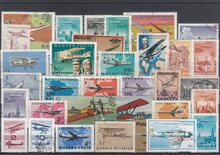 Aviation 30 Different Stamps Lot