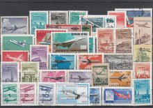 Aviation 35 Different Stamps Lot