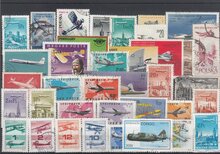 Aviation 35 Different Stamps Lot