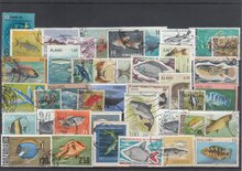 Fish 40 Different Stamps Lot