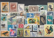 Birds 35 Different Stamps Lot